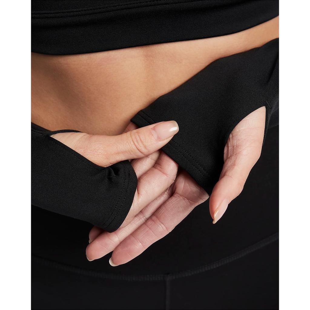 New Nike Women's Long Sleeve Crop Top Black FB4103-010