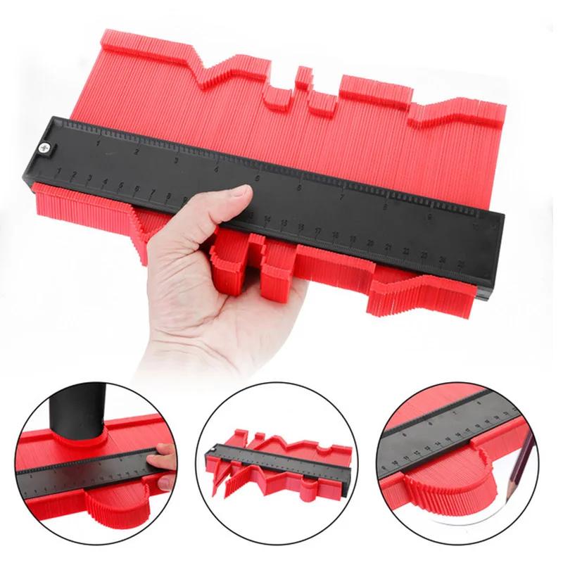 Multifunctional 5/10inch Curved Ruler Type Taking Device Woodwork Adjustable Contour Duplicator Measure Marking Cutting Template