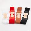 Women's New Fashion Bow Double Buckle Elastic Waist Belt - Versatile 6CM Wide Waistband Accessory for Dresses