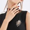 Zinc Alloy Brooch Pin Irregular Shape Imitation Pearls Lapel Badge Brooch Versatile Accessory