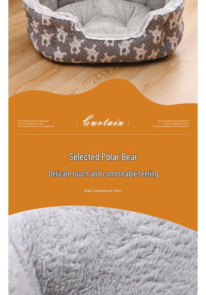 Four Seasons Lace Pet Bed: Princess Dog & Cat Nest for Small Pets