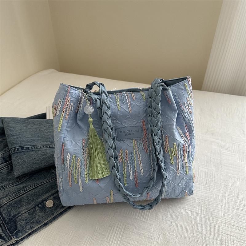 Trendy Canvas Tote Bag For Women 2024 Stylish Spacious Shoulder Bag For College Students And Daily Commute