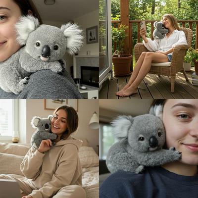 25CM Koala Panda Soft Touch Filling Imitations Emotional Healing On Demand Companion Hug Animal Buddy Gift