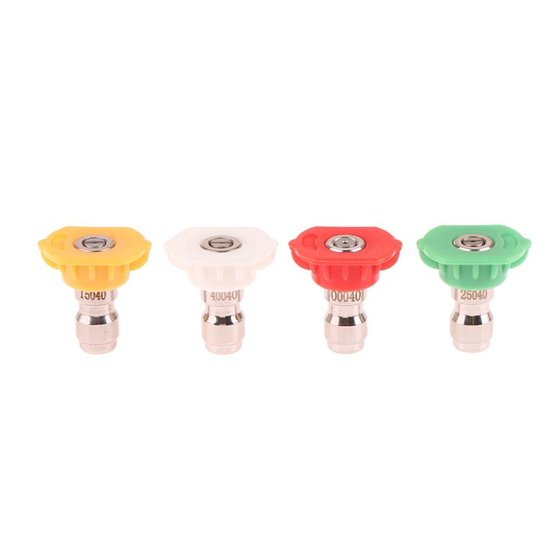 1/5Pcs 1/4Inch Quick Connect Garden Cleaning High Pressure Car Washer Spray Nozzle 0 15 25 40 Degree Watering Soap Nozzle Tip