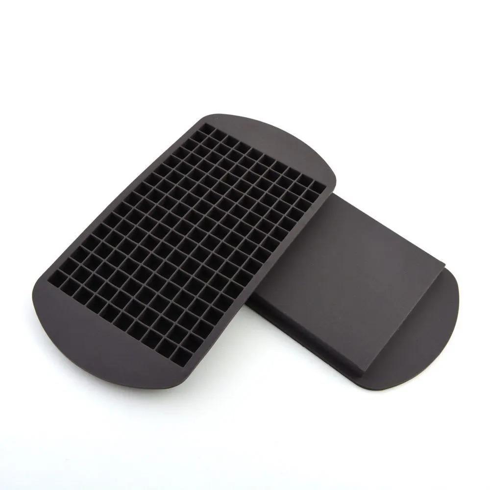 Reusable 160 Grid Ice Tray Silicone Ice Maker 1cm Ice Cube Square Ice Cube Mold  Summer