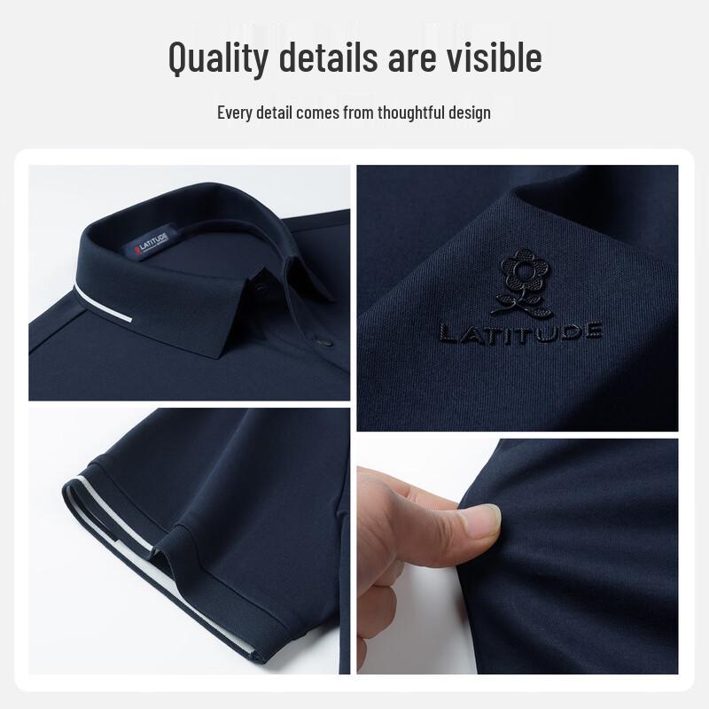 MONTAGUT Men's Mercerized Cotton Polo Shirt