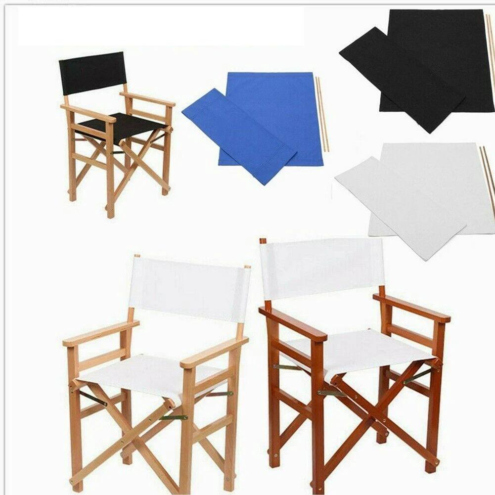Tvättbart Stolssitsöverdrag Kit Regissörsstol Sitsbyte Kanvasöverdrag Strandstol Vikbart Överdrag (53*41,53*20) + 2 st Bambo