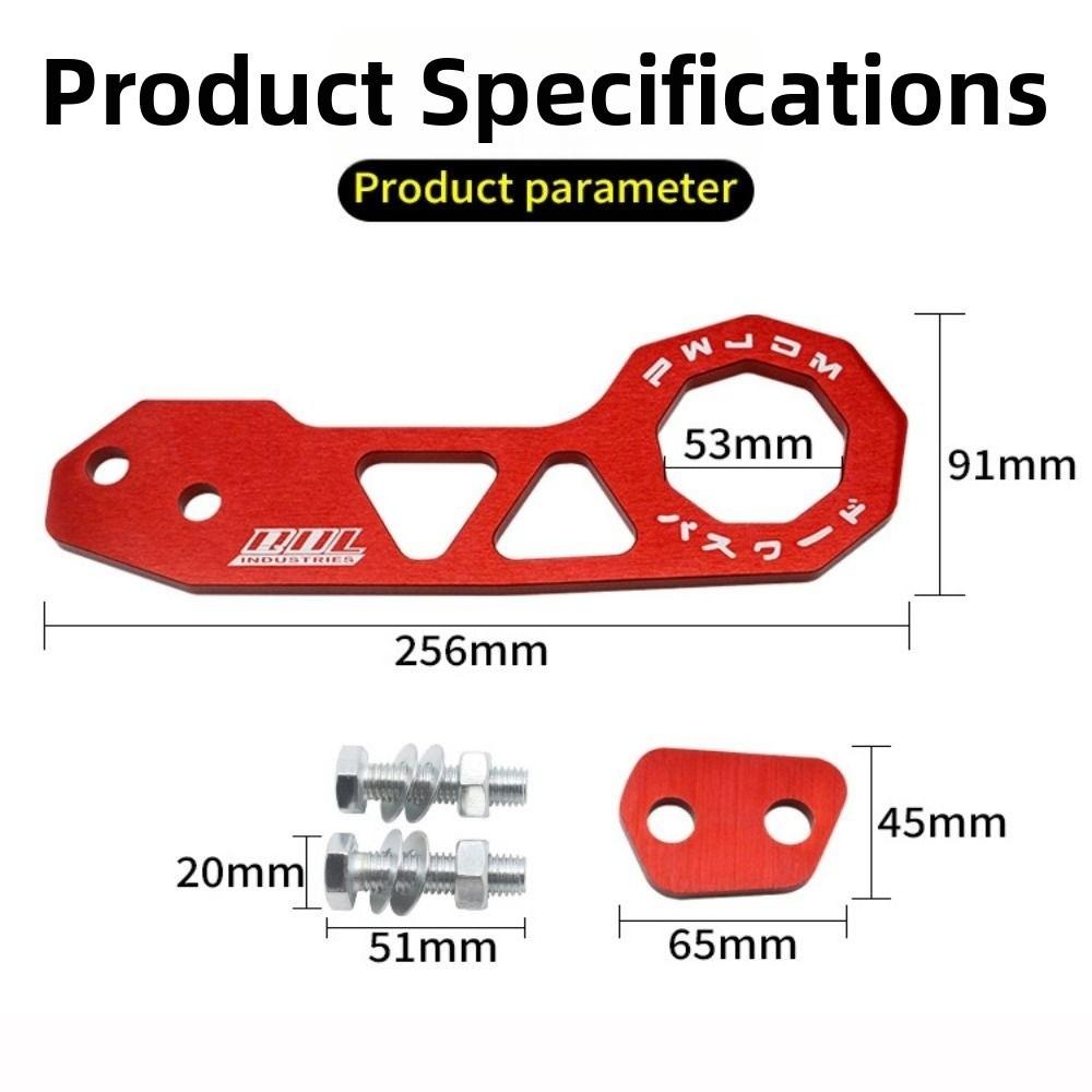 6 Colors Racing Rear Tow Hook 256*91mm Rear Tow Hook High Quality Bumper Trailer