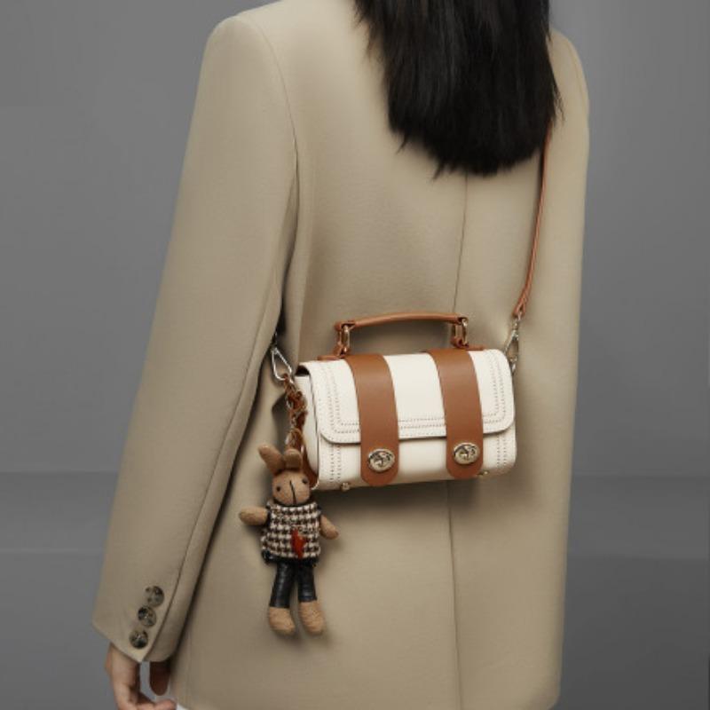 Genuine Leather Bag Multi-layer Cowhide Shoulder Bag Small Square Bag Premium Large Capacity Crossbody Bag for Women
