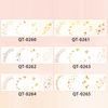 Temporary Tattoos Stickers, The Corner of The Eye Tattoos with Heart Star Pattern, Temporary Body Art Stickers for Adults Kids Party Use