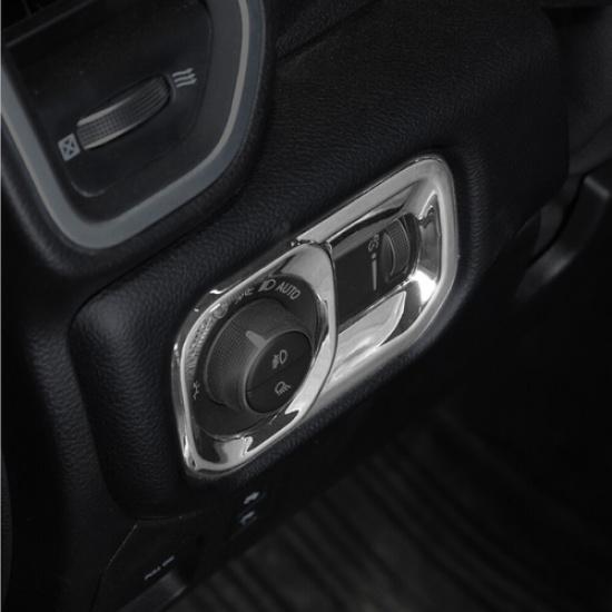 For 2019-2024 Dodge Ram 3500/2500/1500 Chrome Headlight Switch Cover Frame Trim