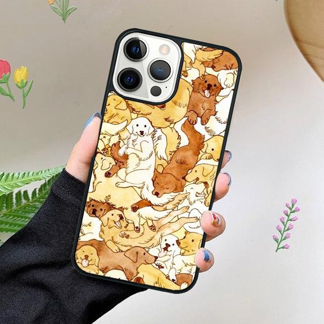 

Cartoon Golden Retriever Dog Phone Case For iPhone 17 Air 15 16 16e 11 12 13 14 Pro Max Cover For iPhone 17 Air Max Plus Fundas iPhone 13