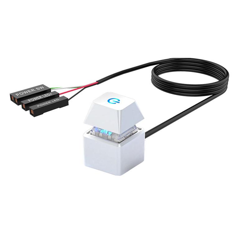 Desktop Computer Boot Button External Remote Start PC Motherboard Switch Reset Button Extension Cord Colorful