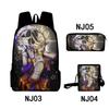3Dsundropfnaf Backpack Student School Bag Crossbody Bag Pencil Bag Three-Piece Trend