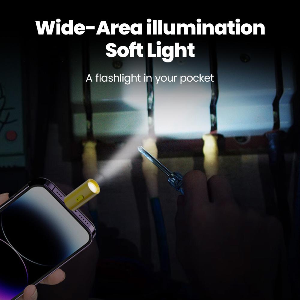 Mini Flashlight Type-C Mobile Strong Light LED Portable Light Home Outdoor Emergency Light Camping Lamp Switch ABS Flashlight