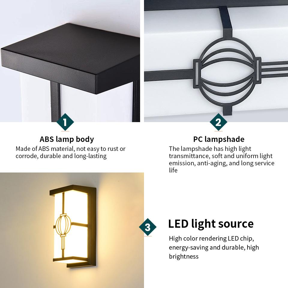 Wall Lamp Motion Sensor Lights Outdoor Waterproof AC85-265V Wall Lamp Outside For Garden Lights Street Lamp Stairs Porch Balcony