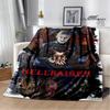 Coperta con stampa horror hellraiser coperta da picnic coperta sottile in flanella morbida e confortevole coperta da viaggio per la casa regalo di compleanno