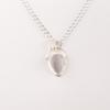 Selenite Gemstone 925 Solid Silver Jewelry Handmade White Stone Chain Pendant PP-56-38