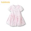 Balabala Children's Clothing Girls' Dress 2025 New Summer Clothing Bubble Texture Princess Skirt
