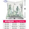 Eucalyptus Leaves Cushion Covers 18X18 Inch Set Of 2 Sage Green Leaf Butterfly Pillow Cases Spring Summer Floral Pillow Covers
