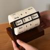 Rotary Calendar Desk Calendar Wood Wheeling Calendar Month Week Day Date Display for Home and Office