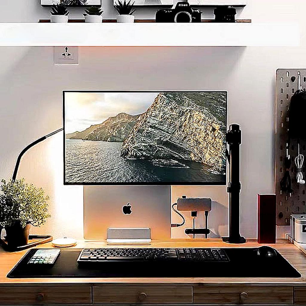This Laptop Vertical and Cooling Stand Features Adjustable Aluminum and a Surface for Compatible with MacBook and Microsoft It Features a New Stand,