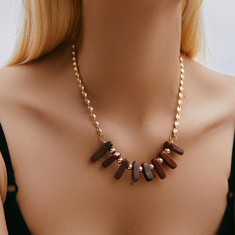 

Модное ожерелье для женских украшений коричневый