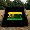 Subway Flannel Blanket, Use for Birthday/Holiday Gift, Soft Blanket for Sofa/Bed/Camping/Office/Tourism Use,All Seasons