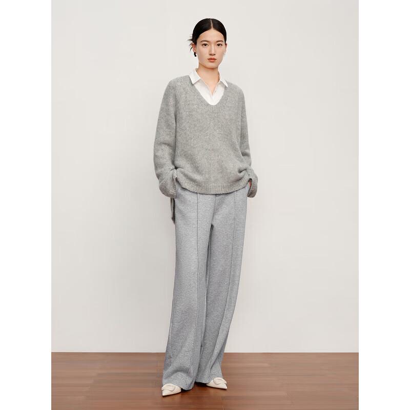 

JUZUI ANNANCO Women s Relaxed V-Neck Wool Blend Sweater S