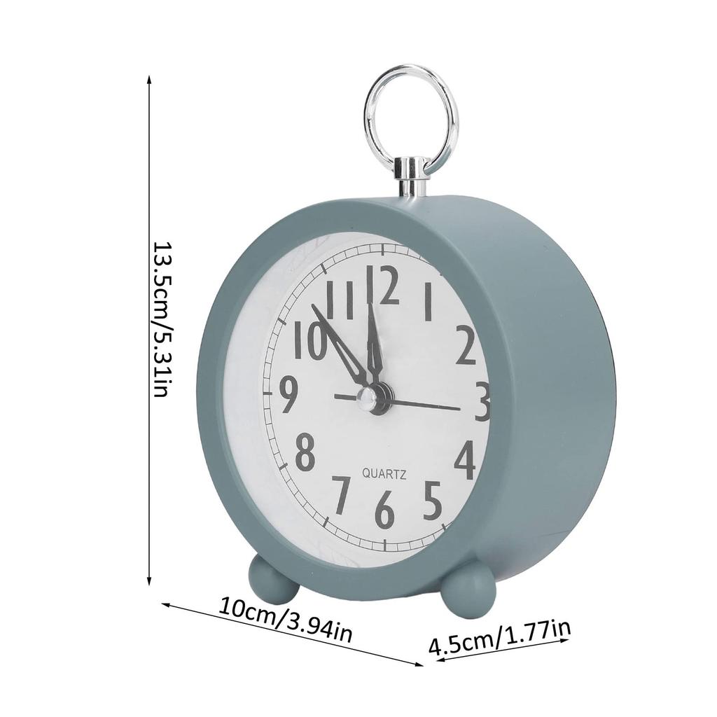DOACT Desk Clock, Mediterranean Style Table Clock, Silent Alarm Clock with Loud Alarm, Easy To Read Time, for BedroomLiving RoomInterior Decoration