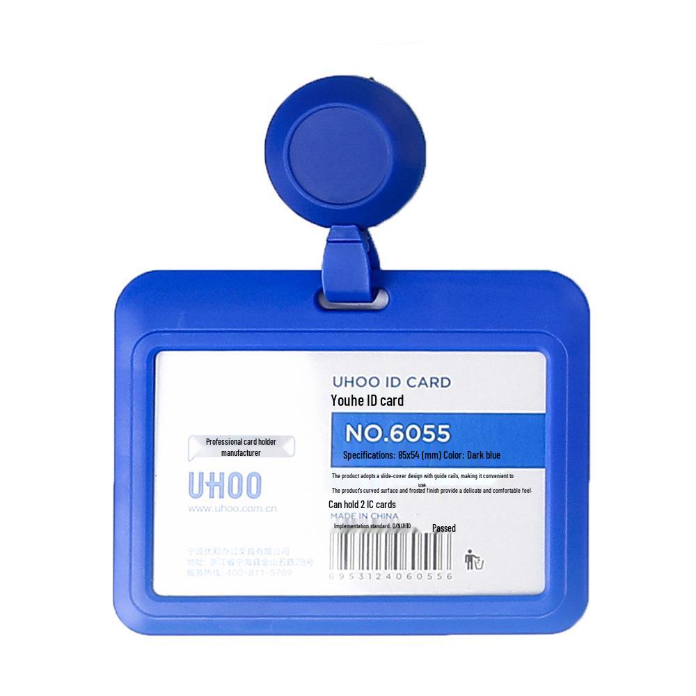 Youhe 6792 Retractable Badge Holder for Employee ID темно-синий