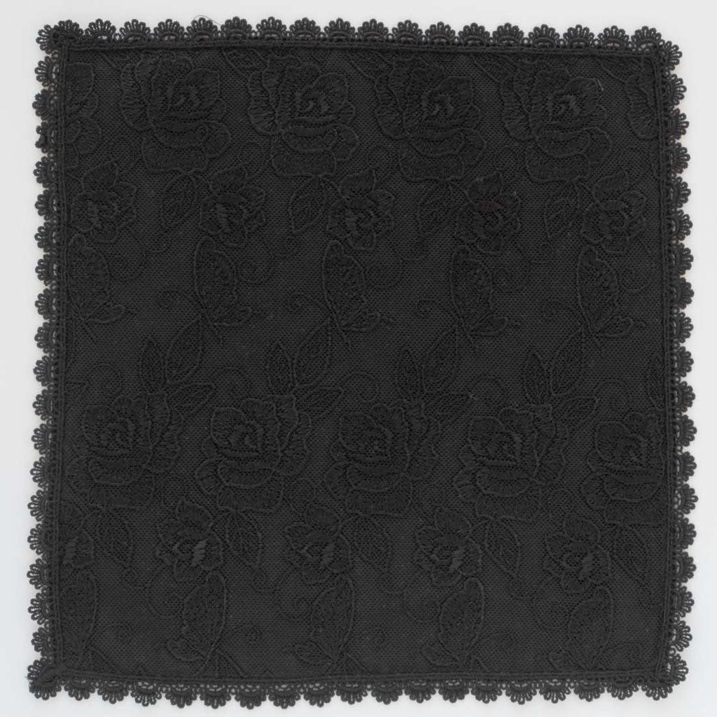 ANNA SUI Lace Handkerchief with Rose Embroidery (Black) 001199-0001-03