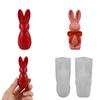 2026New 3D Simple Rabbit Candle Resin Silicone Mold - Easter Diy Bowknot Texture Rabbit Decoration Cute Decorations Mold