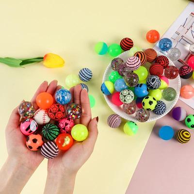No. 32 Assorted Rubber Bouncy Balls - 100-Piece Toy Set