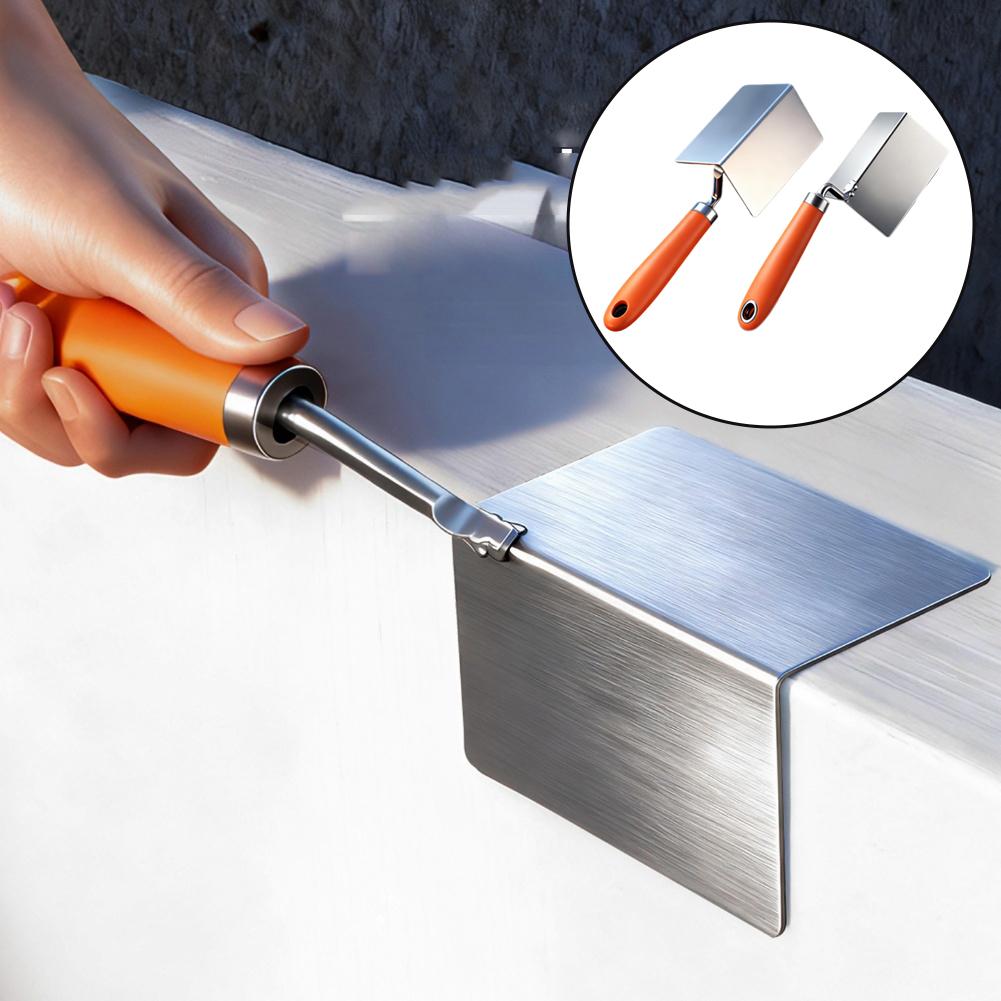 Efficient Stainless Steel Corner Tool with Non Slip Rubber Handle for Professional Level Inner and Outer Finishes