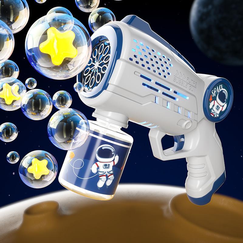 Bubble Children's Toy Small Steel Cannon Fully Automatic Bubble Blowing Outdoor Bubble Gun Without Battery Bubble Water