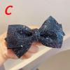 Shiny Rhinestone Double Layered Bow Hair Clip with Spring Clip for Women's Elegant Sexy Headwear Fashionable Girl Hair Accessory
