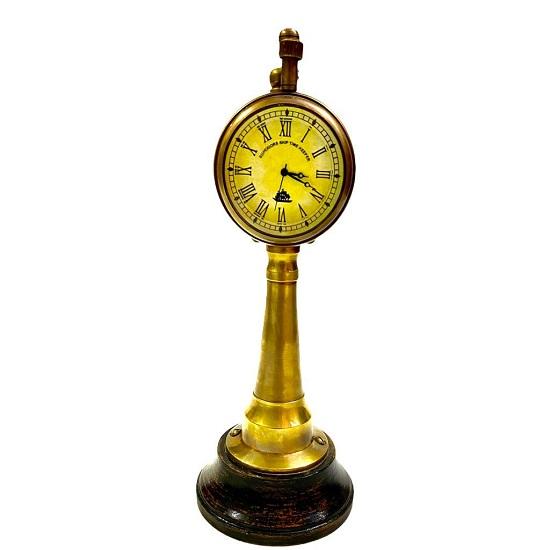 Námořní ručně vyráběné mosazné telegrafy pro námořní lodě Zvukový telegraf lodního motoru s hodinami pro domácí, kancelářské dekorace