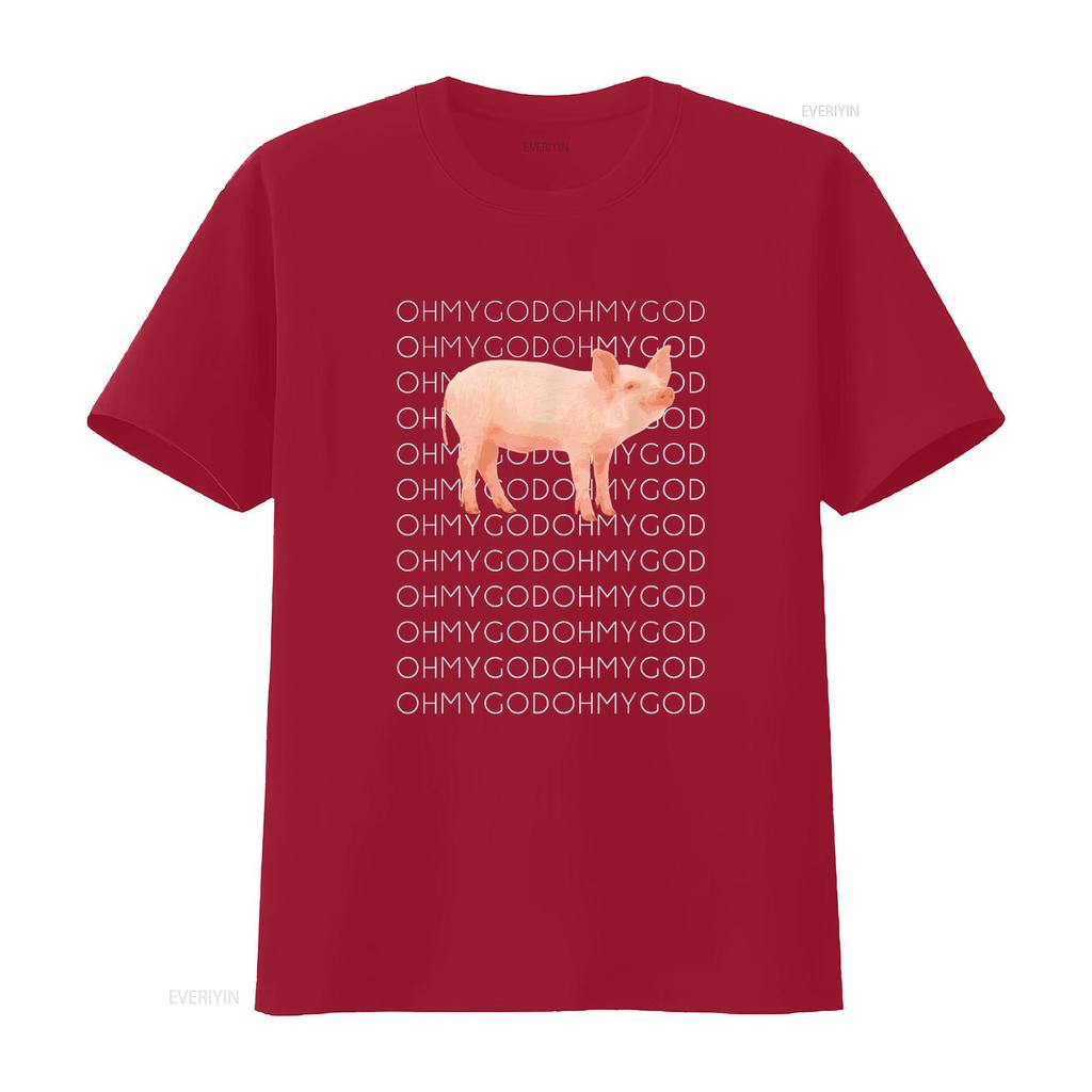 Shane Dawson Oh My God Tričko s prasátkem vintage Vyprané módní Unisex grafický Top Pro Každodenní Nošení Mírně Měkké designové oblečení