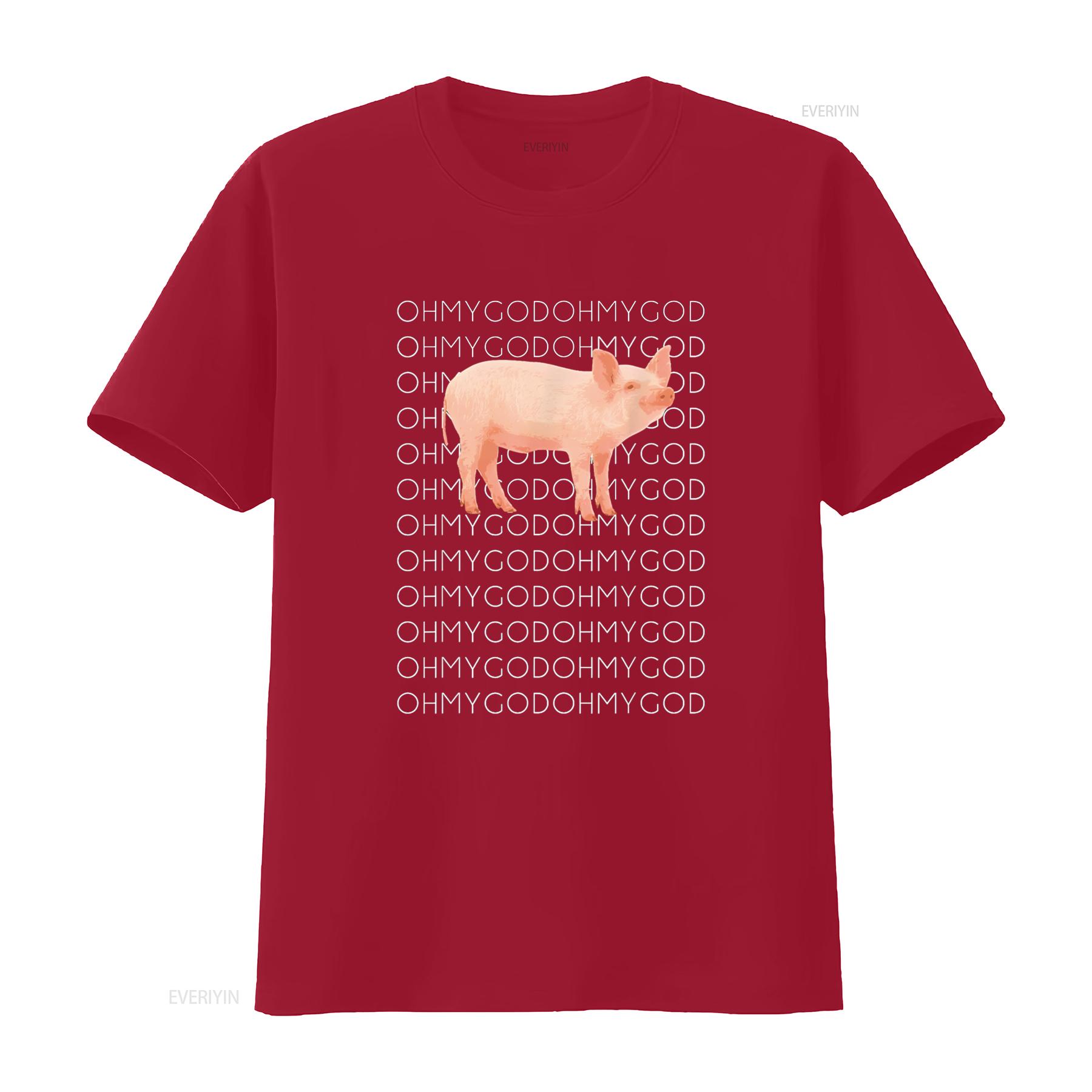 

Shane Dawson Oh My God Pig T Shirt vintage Washed fashion Unisex graphic Top For Everyday Wear Slightly Soft designer clothes S