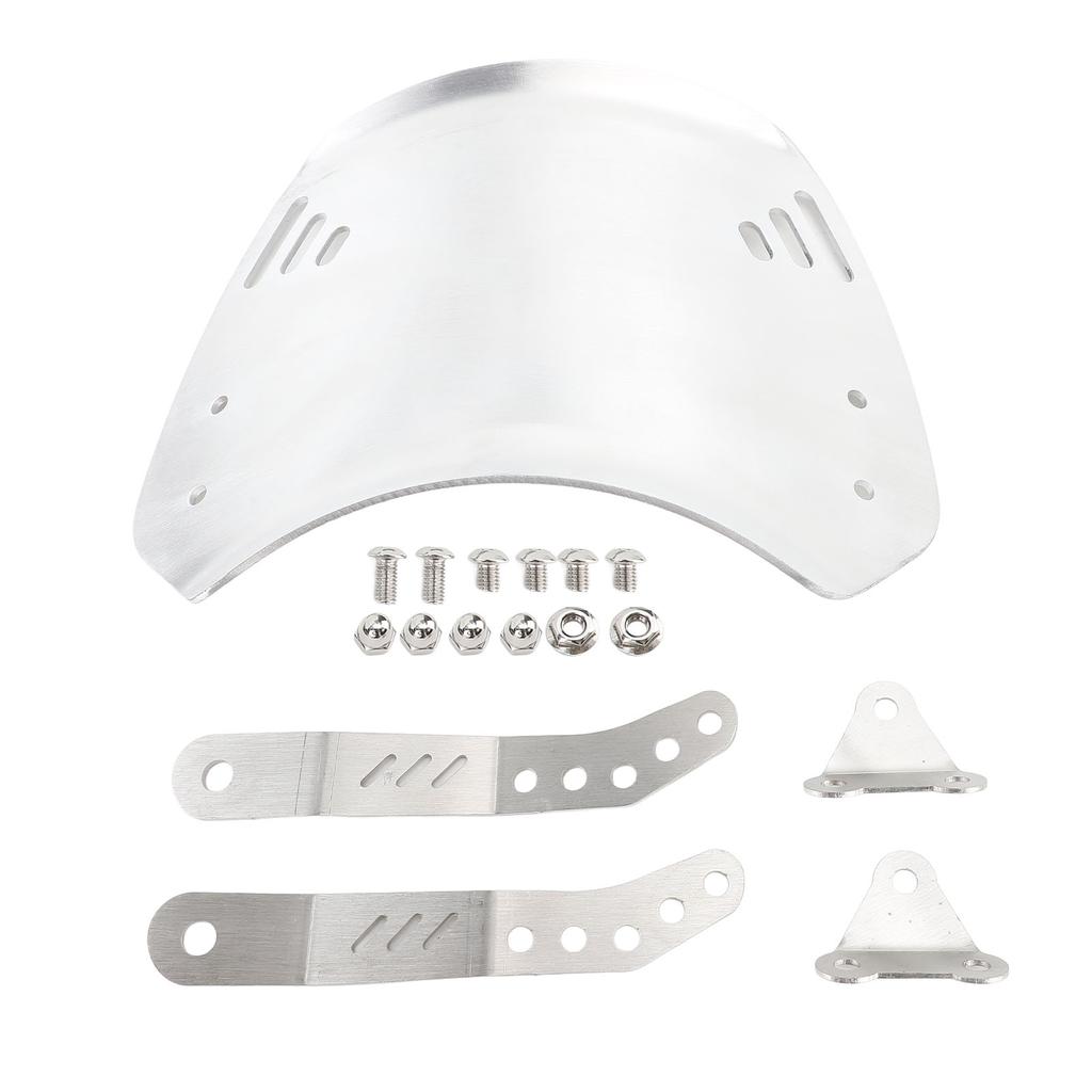 Motorcycle Windshield with Bracket Aluminum Windproof Waterproof Universal Fit Front Flyscreen for 6