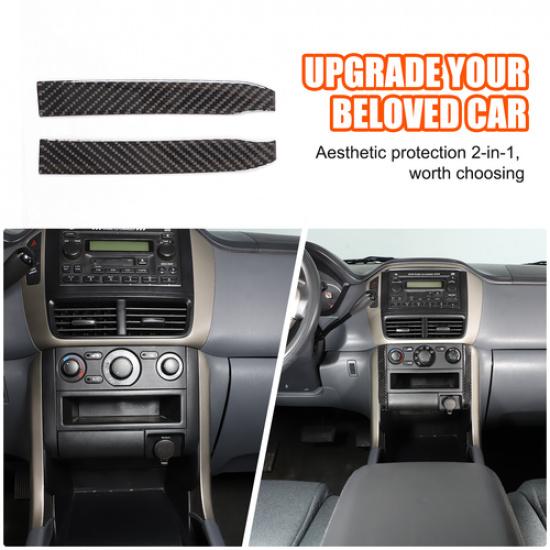 Soft Carbon Fiber Center Air Condition Side Trim Sticker for Honda Pilot 2003-08