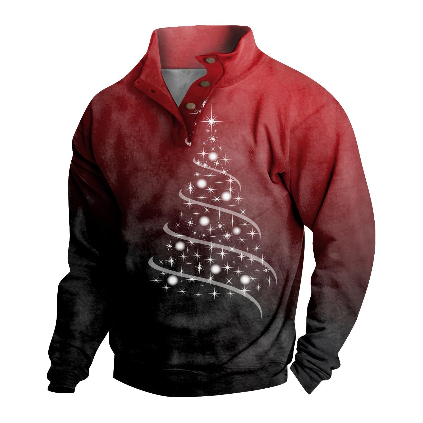 

Весенне-осенняя мужская толстовка с воротником-стойкой на открытом воздухе, повседневные свитера, топы XL винный