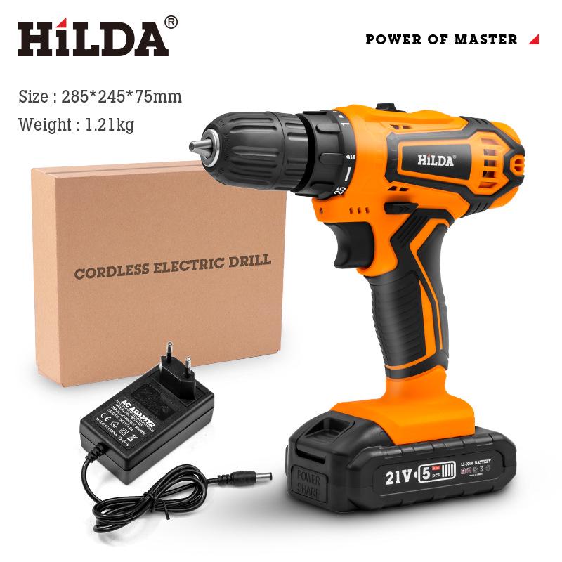 Hilda Multi-Function Rechargeable Electric Hand Drill & Screwdriver