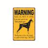 Vintage Tin Art of Courtyard Dog: Garden No - Entry Warning Sign for Home Decoration