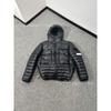 STONE Island Unisex Moda Omuz Kapitone Şişme Kapüşonlu Kışlık Mont