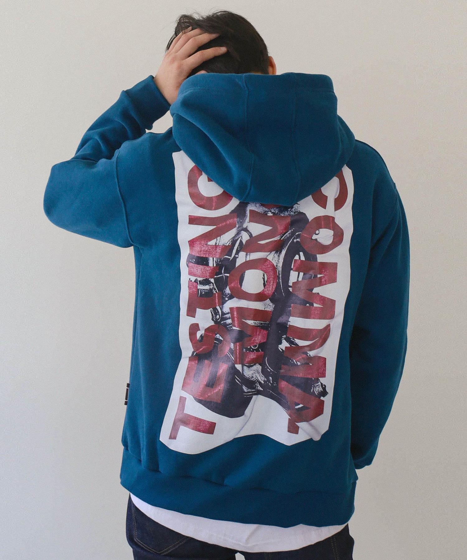 Худи с принтом Ruona Nine из флиса Hjh_Синий(L) Blue