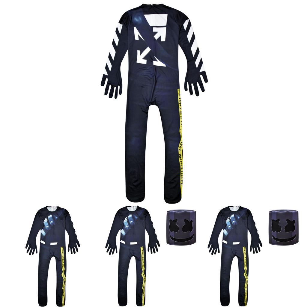 Christmas Halloween Fortnite Marshmello Onesie Costume Soft Milk Silk Fabric