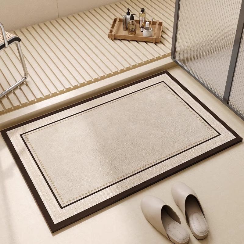 Nordic Light Luxury Non-Slip Diatomaceous Earth Bath Mat - Quick Dry, Water Absorbent, Stain Resistant Foot Pad for Bathrooms