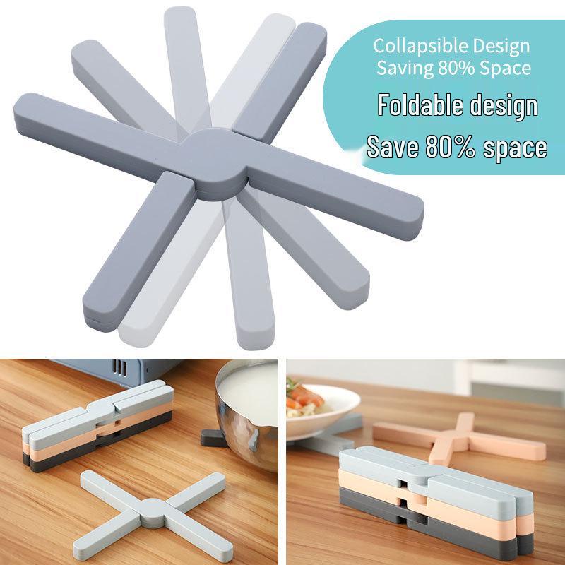 In-Stock Foldable Non-slip X-shaped Silicone Pot Mat for Kitchen & Dining